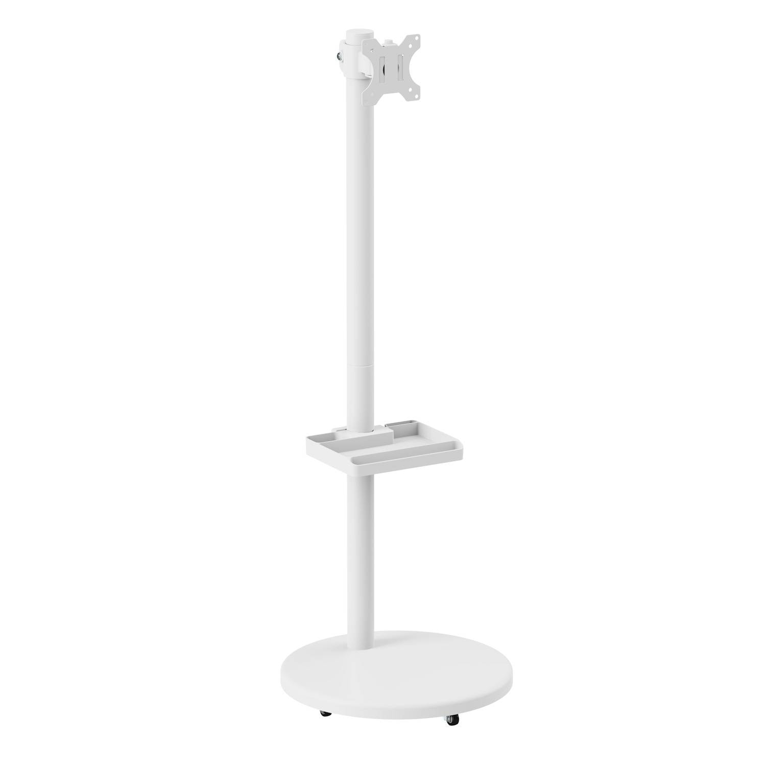 Suporte Móvel de Chão Ewent EW1593 17"-35" com Prateleira Branco
