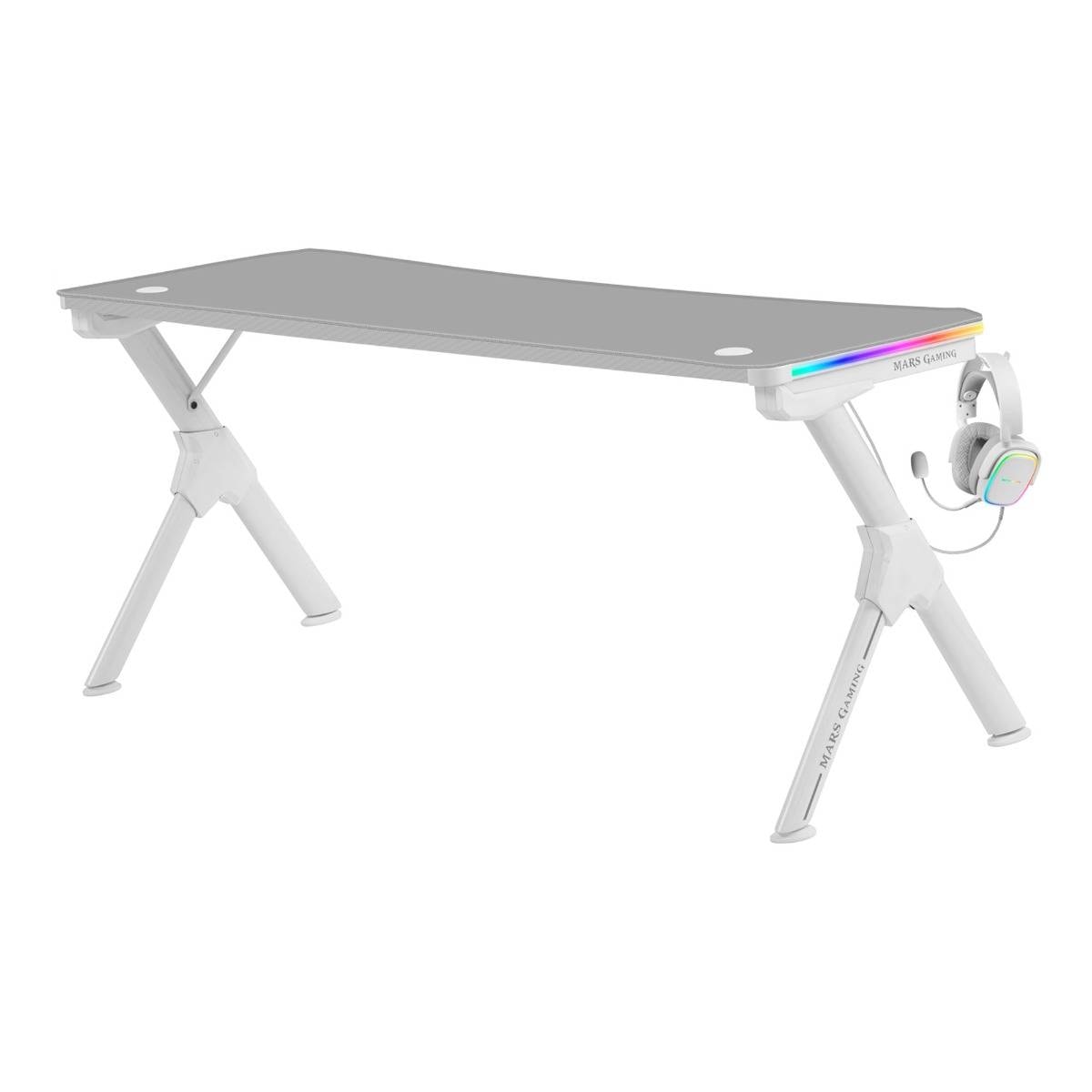 Secretária Gaming Mars Gaming MGDXLRGB Branca