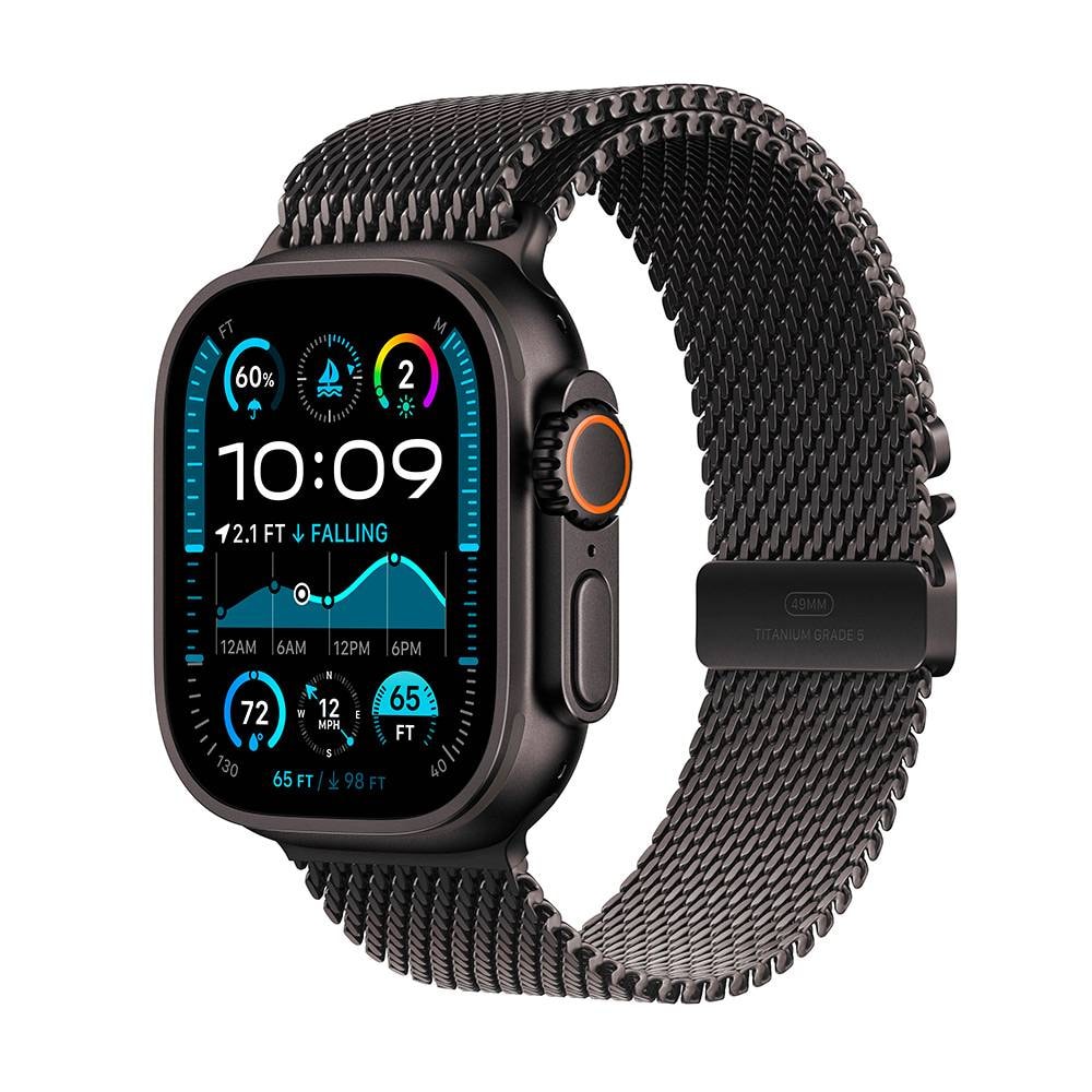 Apple Watch Ultra 2 GPS + Cellular 49mm Titânio Preto c/ Loop Milanesa Titânio Preto - Medium