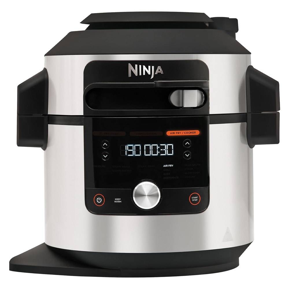 Panela Elétrica Ninja OL650EU Foodi Max Multifunções (Air Fryer, Panela Pressão, Forno) 7.5L 12 Funções Aço Inoxidável