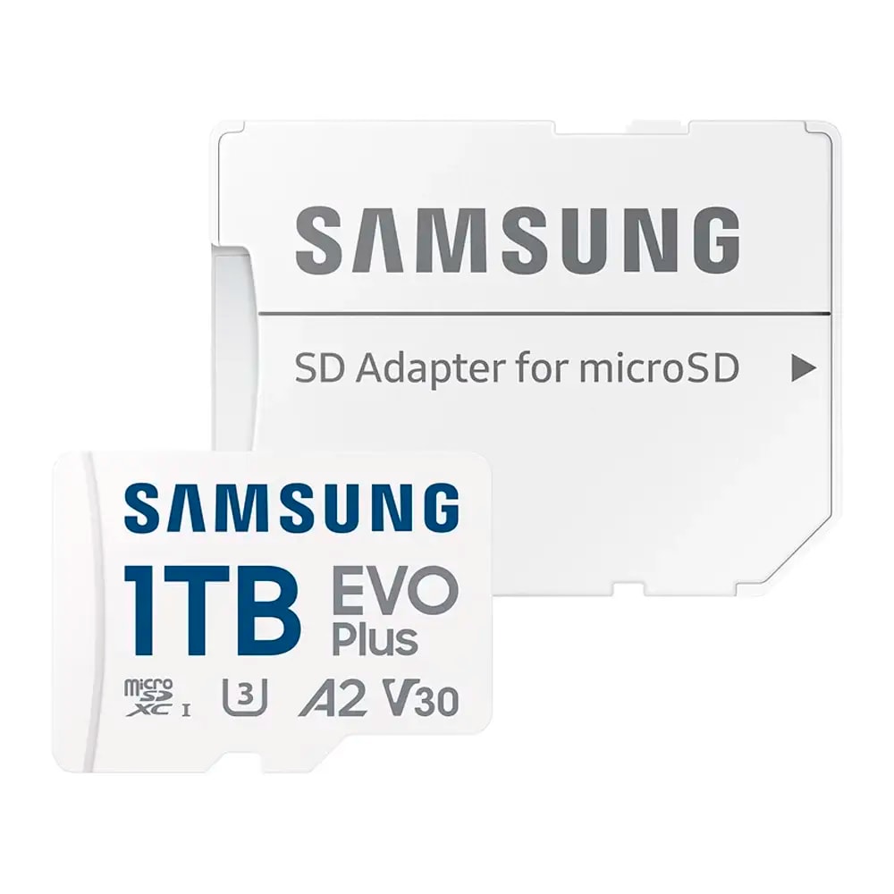 Cartão de Memória microSDXC Samsung EVO Plus 1TB (160MB/s) UHS-I, U3, V30, A2 + Adaptador SD