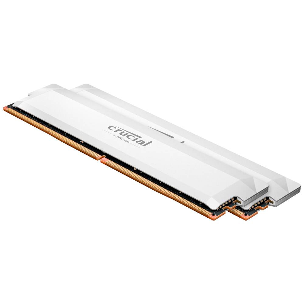 Memória RAM UDIMM Crucial Pro Overclocking 32GB (2x16GB) DDR5-6000MHz (AMD Expo/Intel XMP) CL36 (36-38-38-80) 1.35V Branca