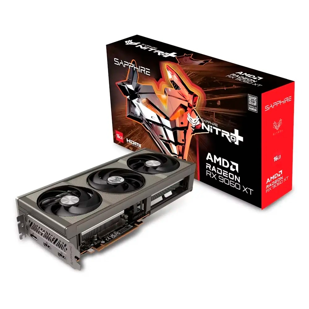 Placa Gráfica Sapphire AMD Radeon RX 9060 XT "RDNA 4" Nitro+ 16GB GDDR6
