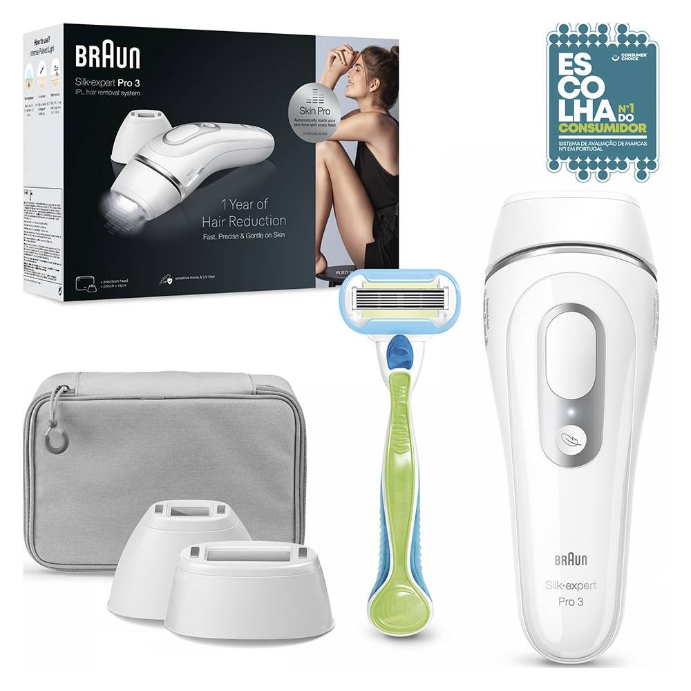 Depiladora Luz Pulsada Braun Silk-Expert Pro 3 PL3122 IPL