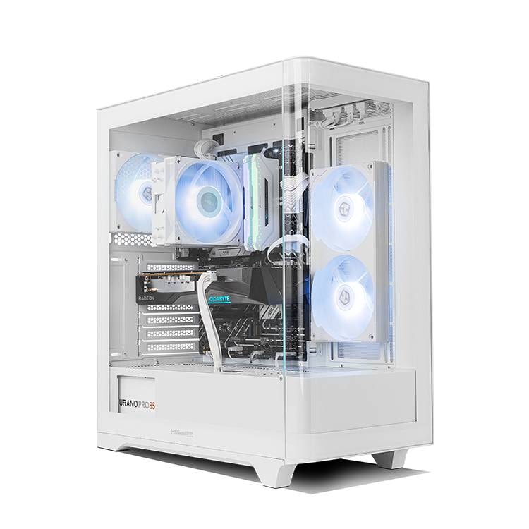 Caixa ATX Nox Hummer Ether Tempered Curved Glass Branca
