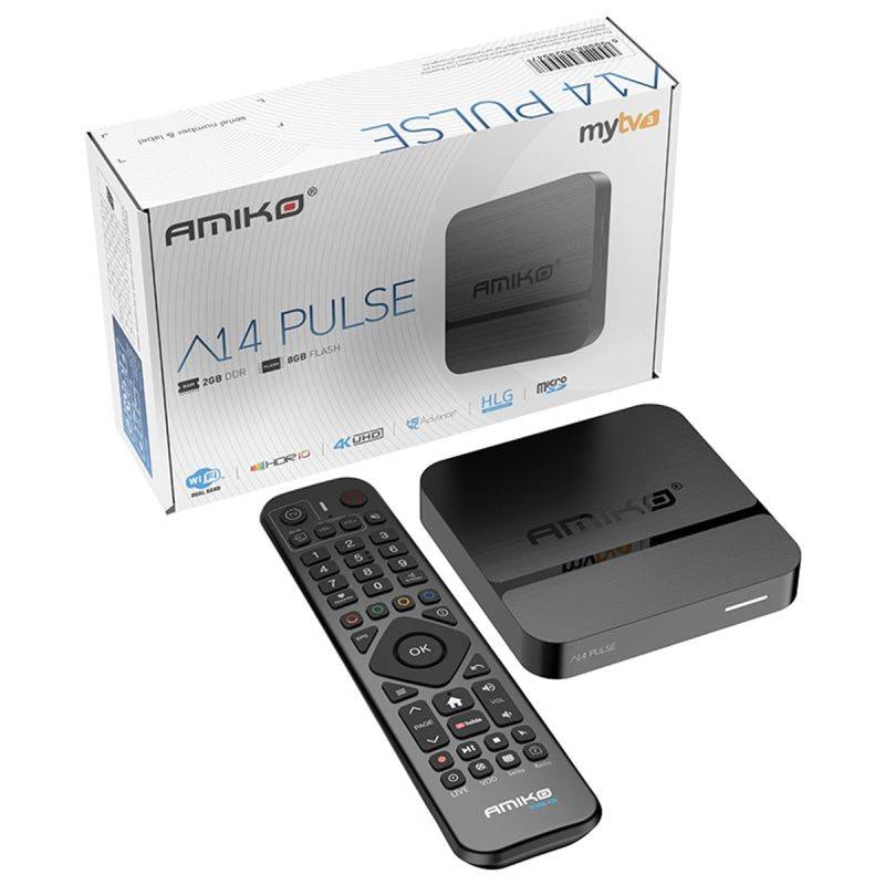 Box IPTV Android OTT Amiko A14 Pulse 2GB/8GB 4K 2160p MyTV 3