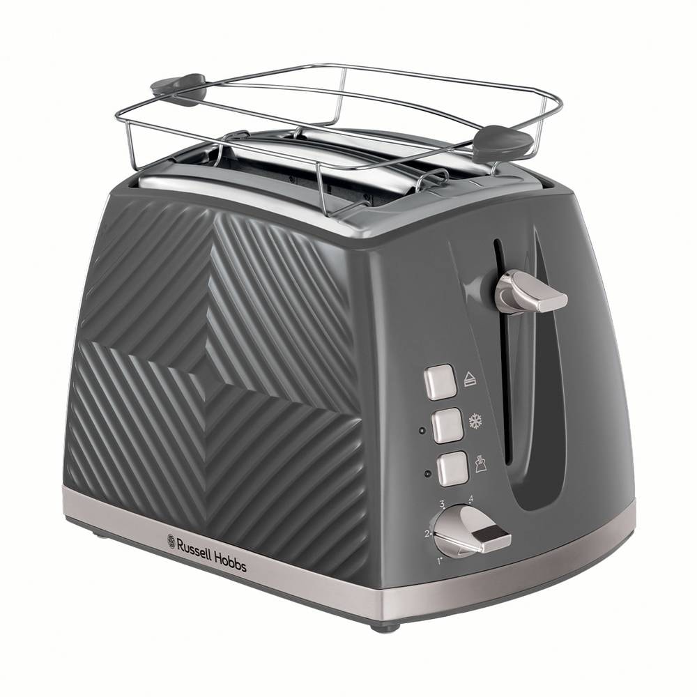 Torradeira Russell Hobbs Groove Grey 2 Fatias 850W Cinzenta