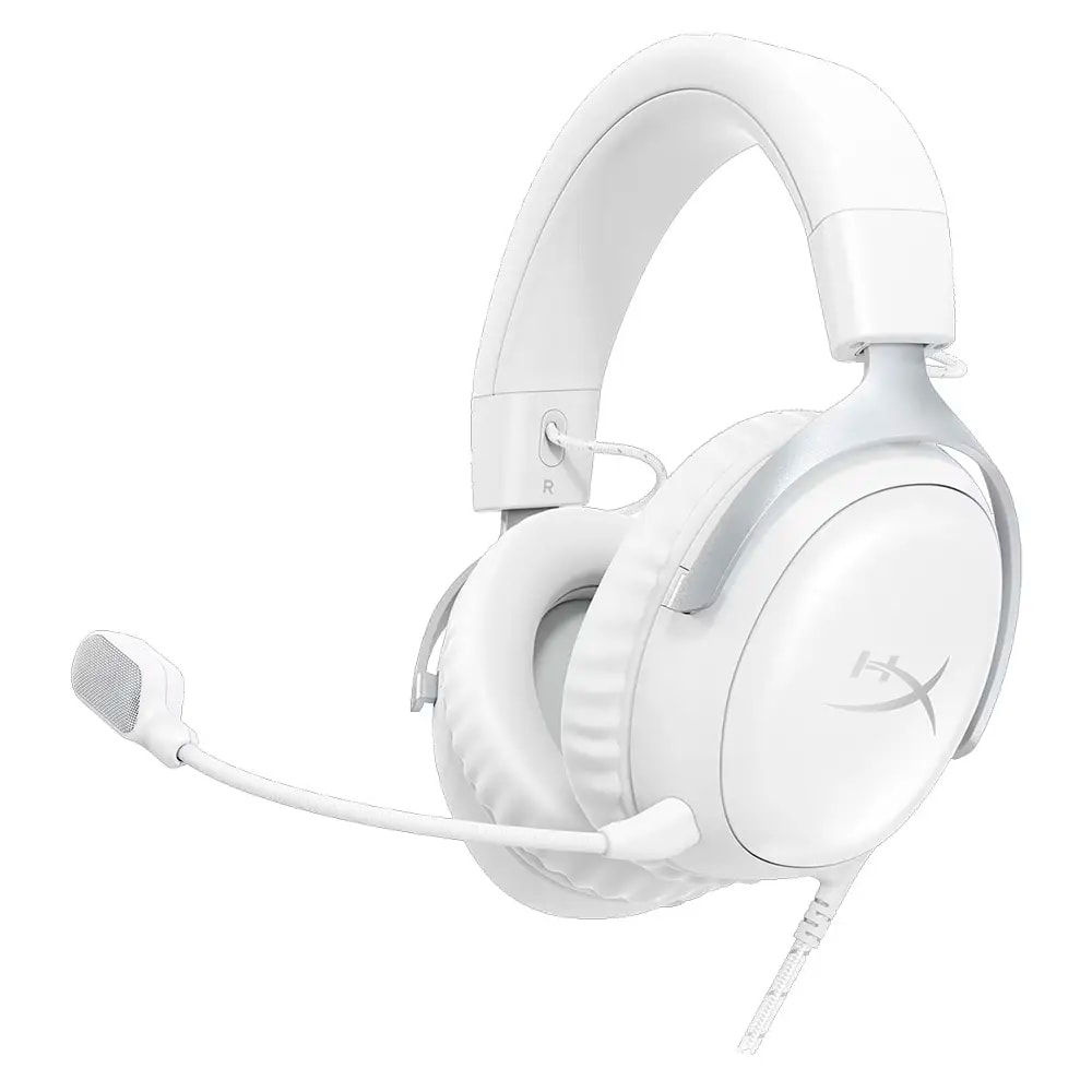 Headset HyperX Cloud III Wired Gaming DTS Spatial Audio PC, PS5, PS4, Xbox Series X|S, Xbox One, Nintendo Switch, Mac Branco