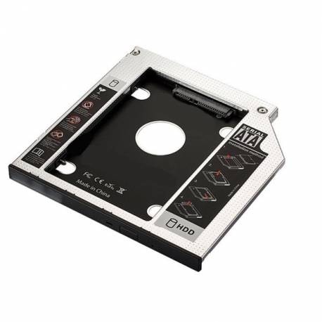 Adaptador Caddy Ewent SATA III SSD/HDD para drive slot CD/DVD/Blu-ray 12.7mm