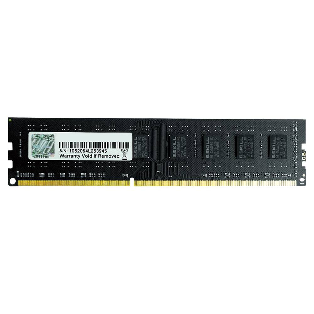Memória RAM DIMM G.SKILL NT Value 4GB (1x4GB) DDR3-1333MHz CL9 (9-9-9) 1.50V Preta