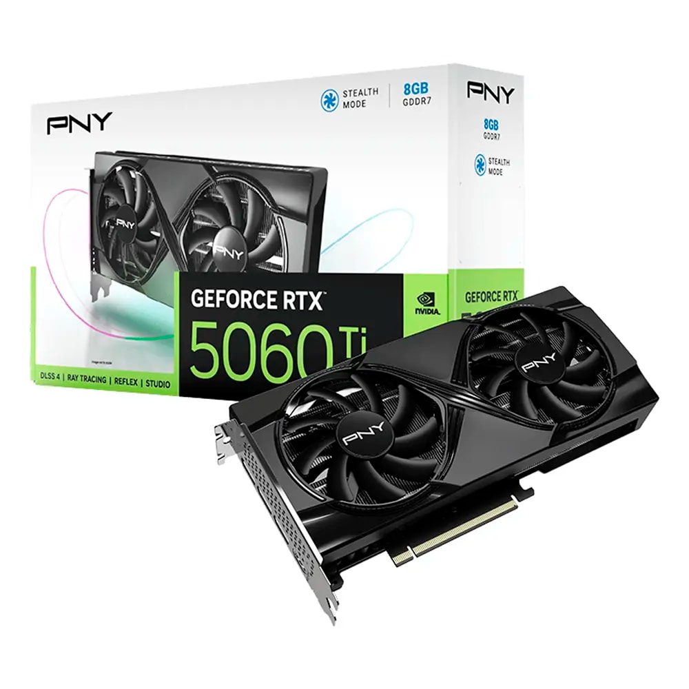 Placa Gráfica PNY NVIDIA GeForce RTX 5060 Ti "Blackwell" Dual Fan 8GB GDDR7 DLSS4