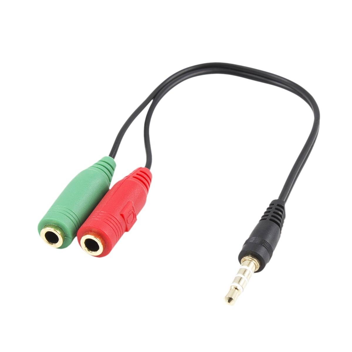 Cabo Audio Splitter Ewent EC1640 1xJack 3.5mm Macho para 2xJack3.5mm Fêmea 0.15m Preto