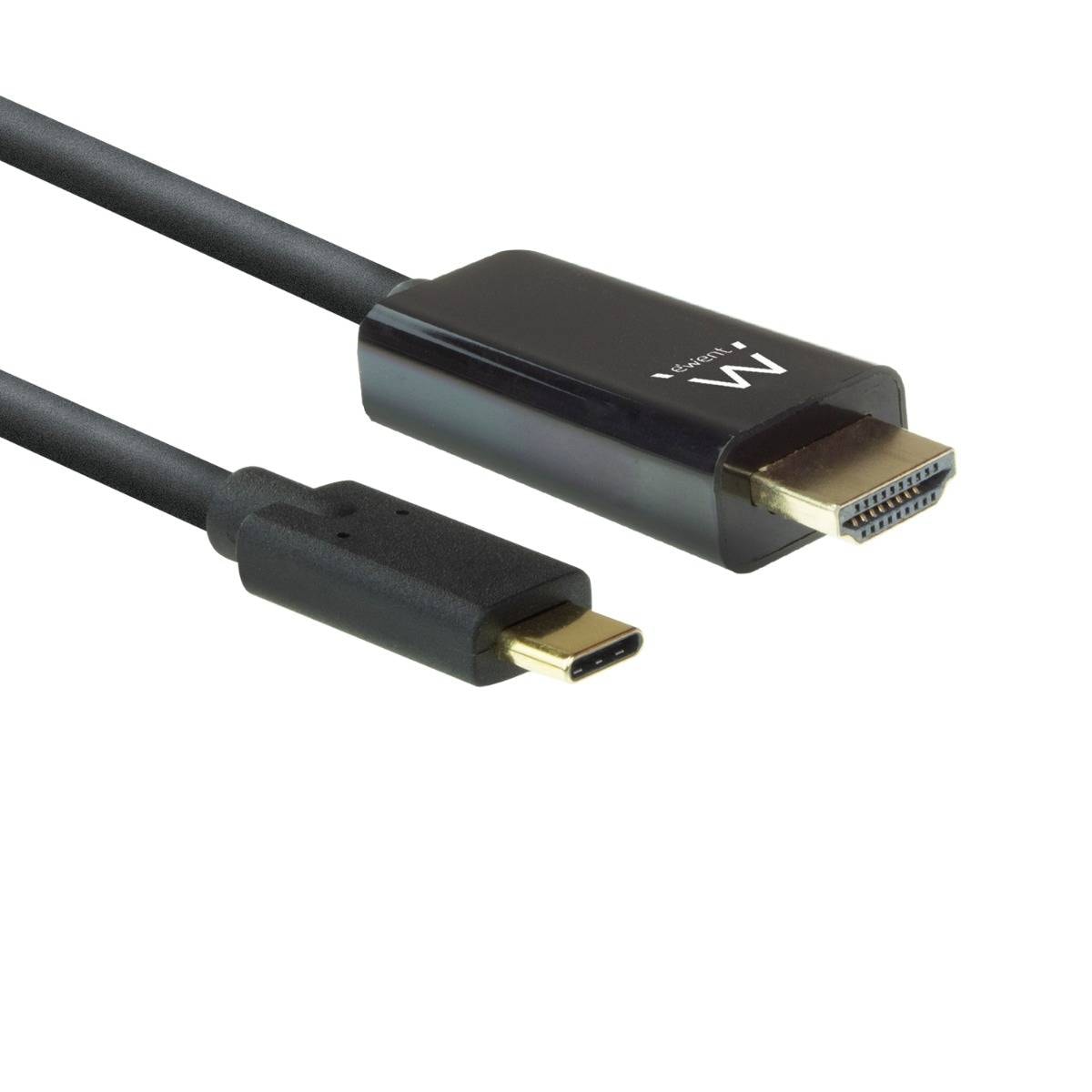 Cabo Ewent EW9824 USB-C para HDMI 4K/60Hz 2m Preto