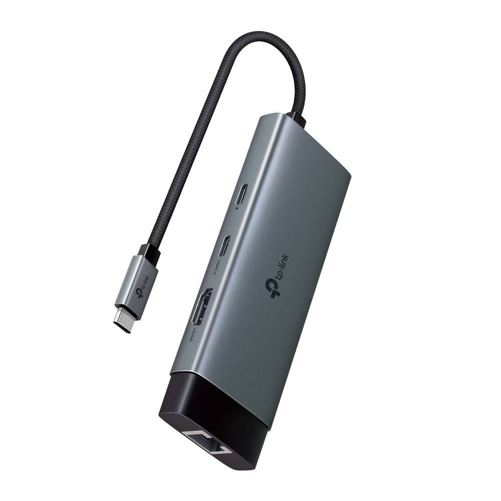 Hub USB-C TP-Link UH6120C 6-em-1 USB 3.2 Gen1 PD 100W Cinza