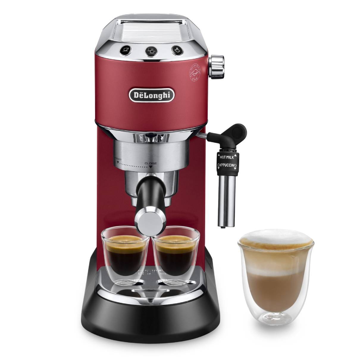 Máquina de Café Expresso DeLonghi Dedica EC685 1300W 15 Bar Vermelha