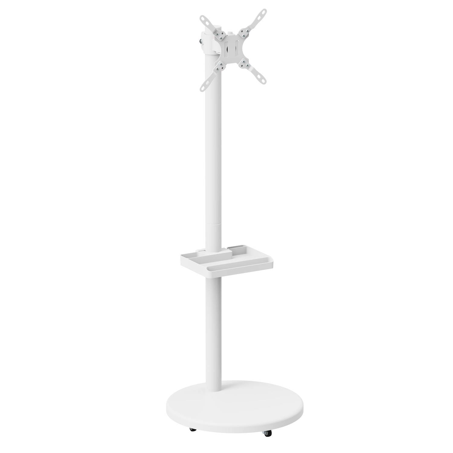 Suporte Móvel de Chão Ewent EW1594 17"-43" com Prateleira Branco