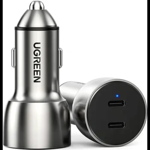 Carregador de Isqueiro UGREEN CD213 40W 2xUSB-C QC Fast Car Charger