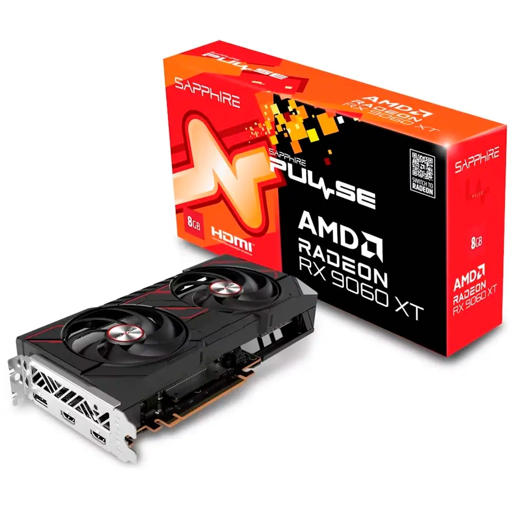 Placa Gráfica Sapphire AMD Radeon RX 9060 XT "RDNA 4" Pulse 8GB GDDR6 (11350-04-20G)