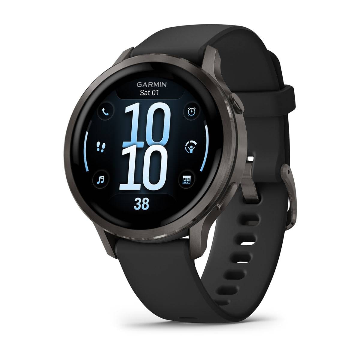 Smartwatch Garmin Venu 4 41mm Cinzento com Bracelete Preta em Silicone