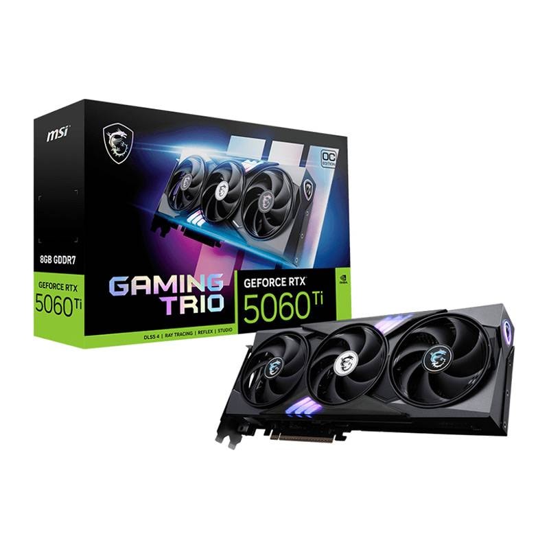 Placa Gráfica MSI NVIDIA GeForce RTX 5060 Ti "Blackwell" Gaming Trio OC 8GB GDDR7 DLSS4