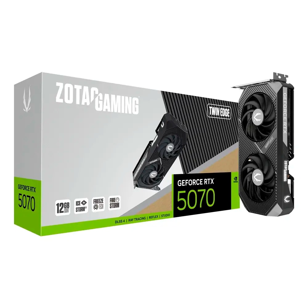 Placa Gráfica Zotac Gaming NVIDIA GeForce RTX 5070 "Blackwell" Twin Edge 12GB GDDR7 DLSS4