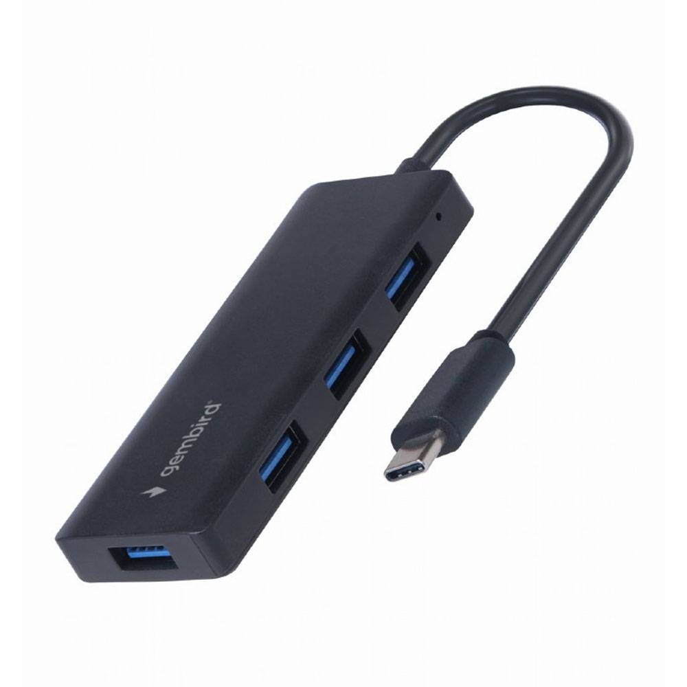 Hub USB-C Gembird UHB-CM-U3P4-02 4 Portas USB-A 3.1 Preto