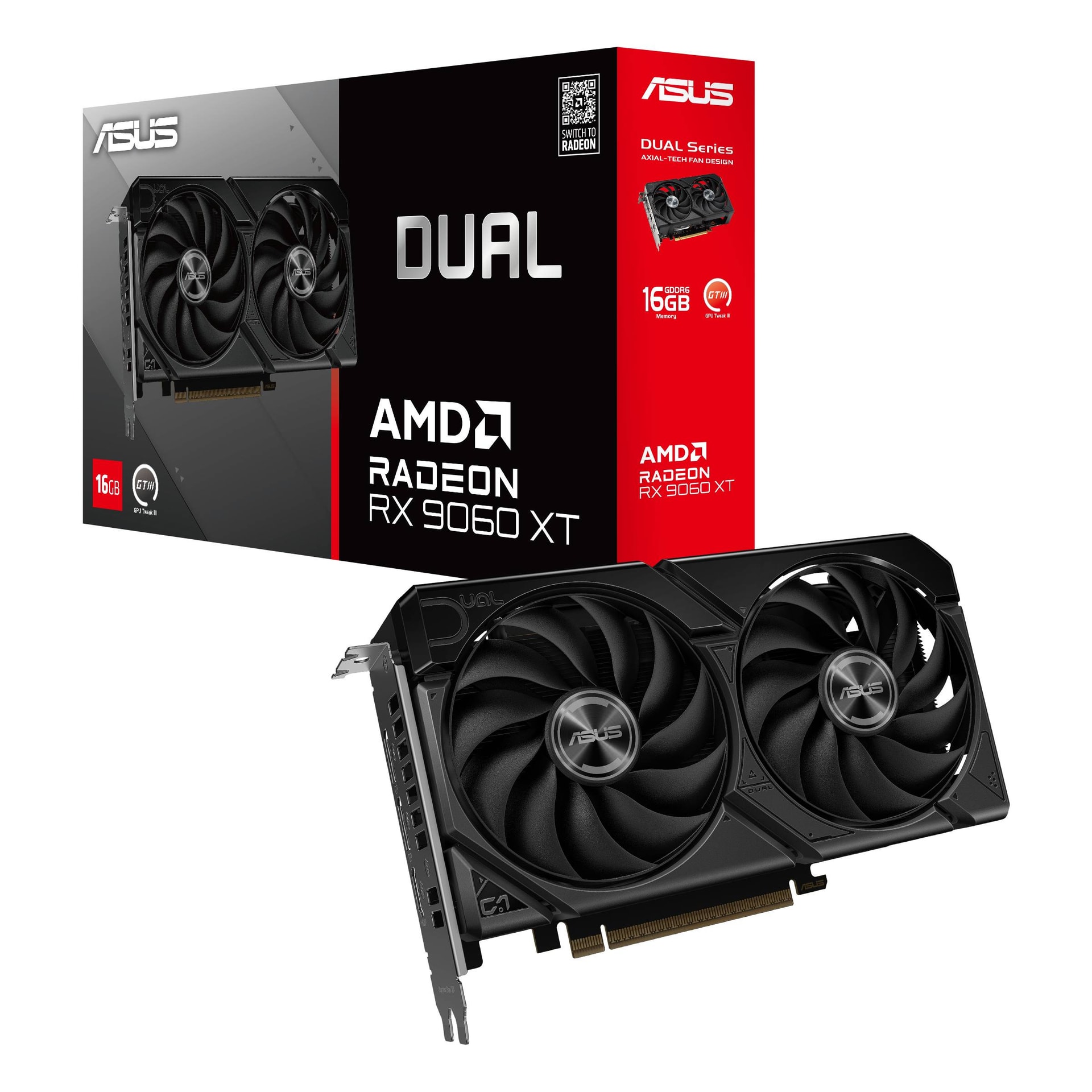 Placa Gráfica Asus AMD Radeon RX 9060 XT "RDNA 4" Dual Gaming 16GB GDDR6