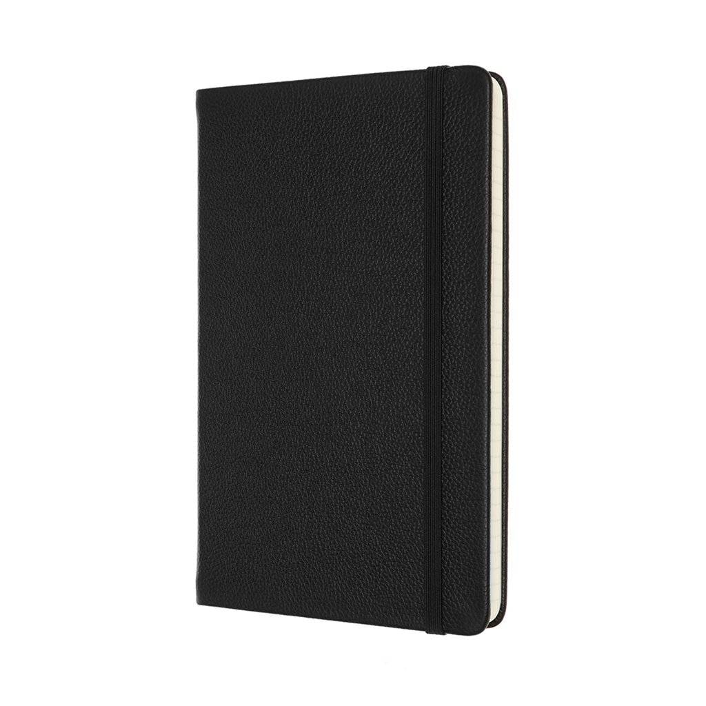 Caderno Grande Pautado Moleskine Clássico em Couro Premium Preto