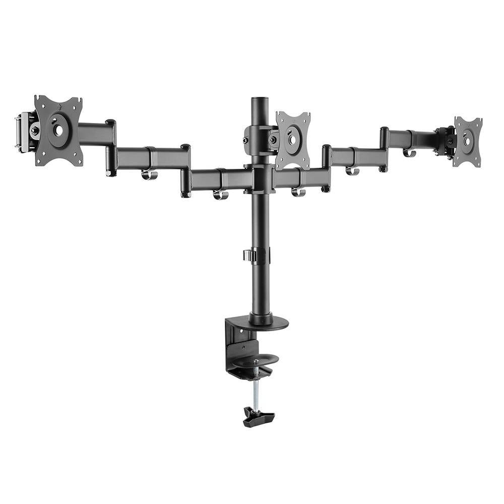 Suporte de Secretária Napofix DM1310 3x Monitores 13" - 27" Preto