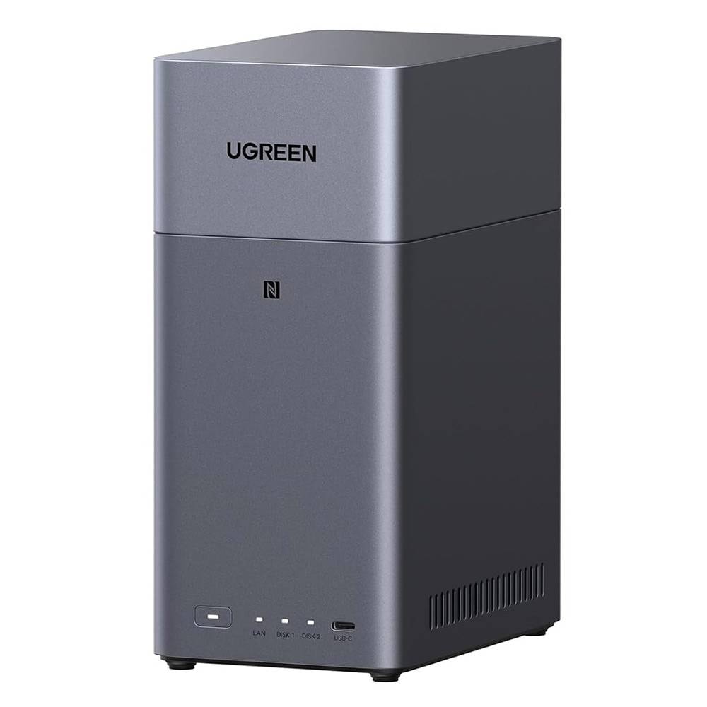 NAS UGREEN NASync DH2300 | 2 Baías | CPU Rockchip RK3576 | eMMC 32GB | RAM 4GB | 2x SATA | LAN 1x 1GbE