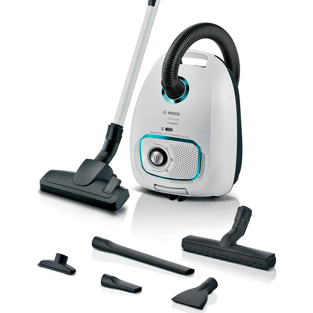 Aspirador com Saco Bosch BGB41HYG1H Serie 4 ProHygienic 4L 600W Branco