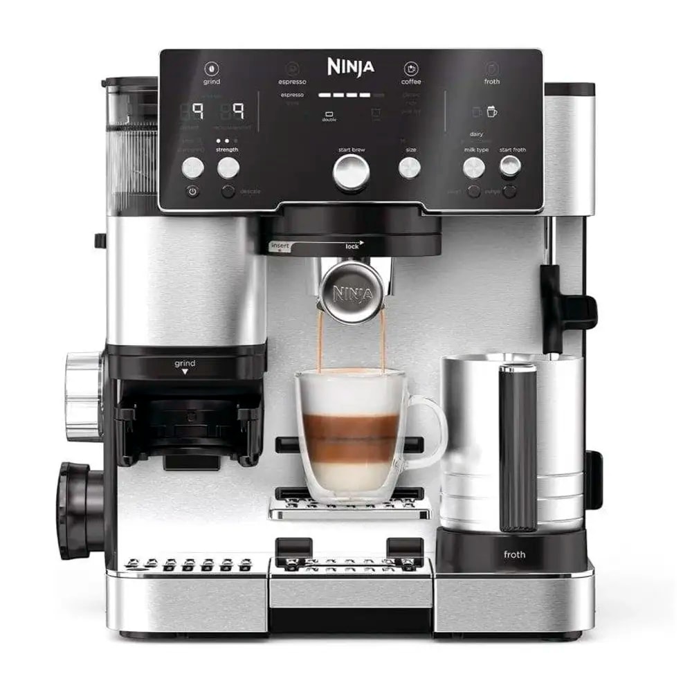 Máquina de Café Semi-automática Ninja Luxe Essential ES501EU 1650W 9 Bar Preta/Aço Inox