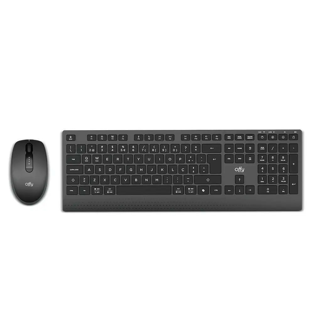 Teclado + Rato Offy Syncro Wireless/Bluetooth PT Preto