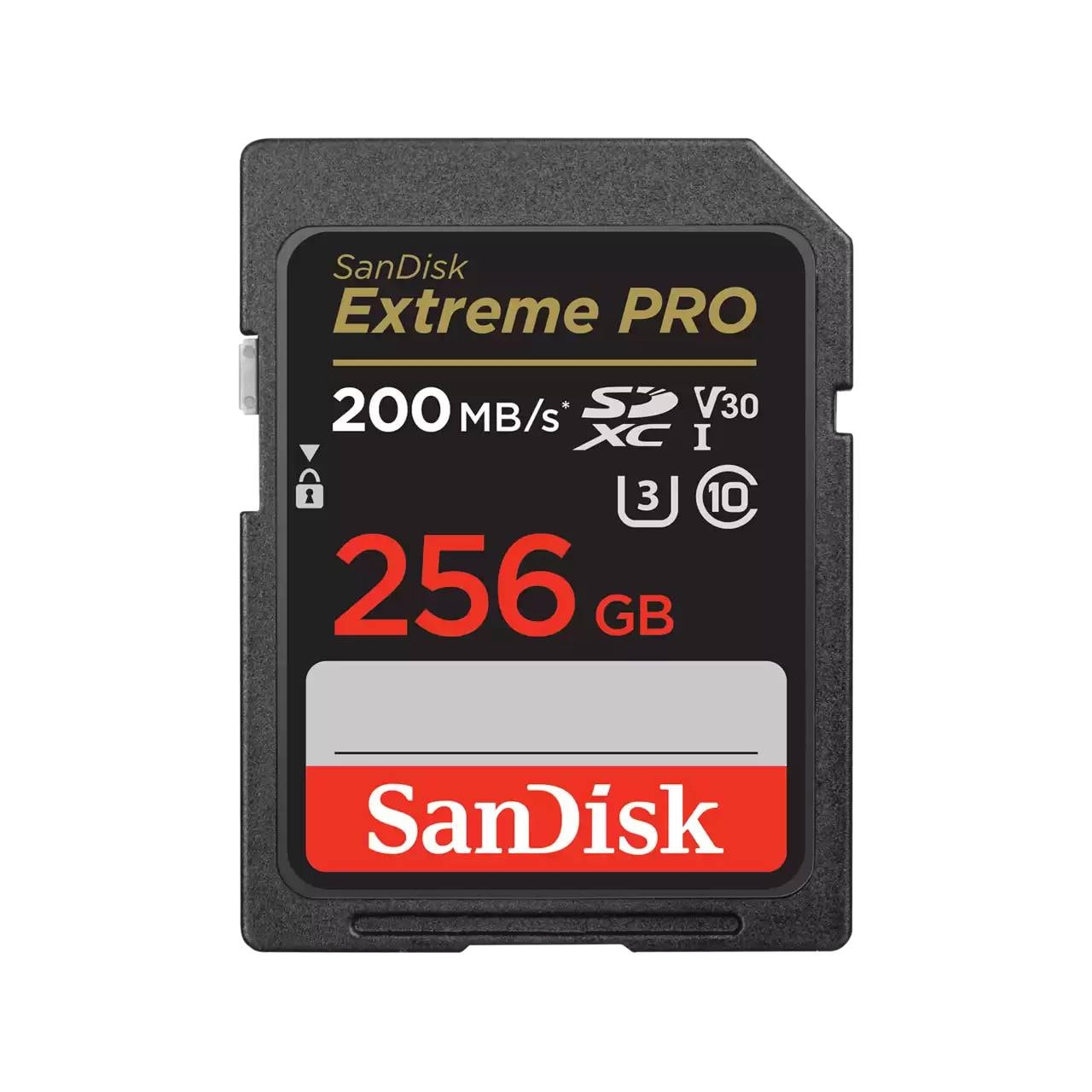 Cartão de Memória SDXC SANDISK Extreme PRO 256GB (200MB/s) UHS-I, U3, V30