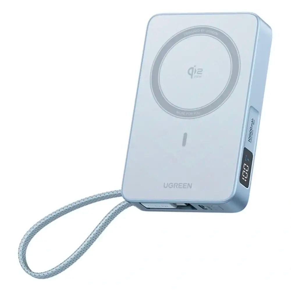 Powerbank UGREEN MagFlow Wireless Qi2 25W 10000mAh Azul