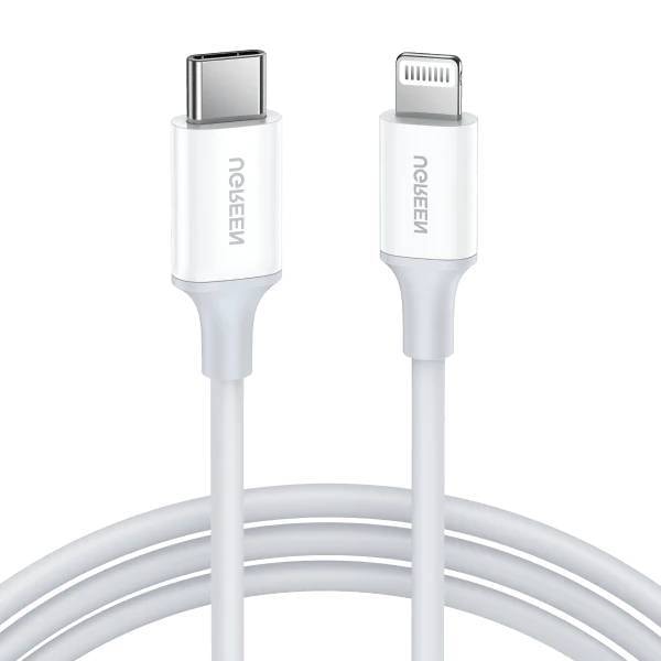 Cabo UGREEN US171 USB-C para Lightning 20W 480Mbps 1m Branco