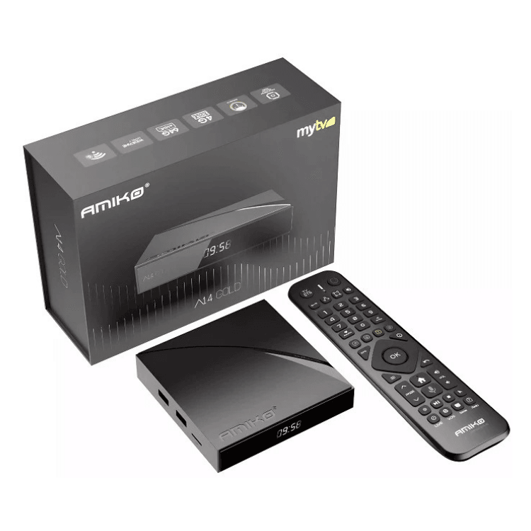 Box IPTV Android OTT Amiko A14 Gold 4GB/64GB 4K 2160p MyTV 3