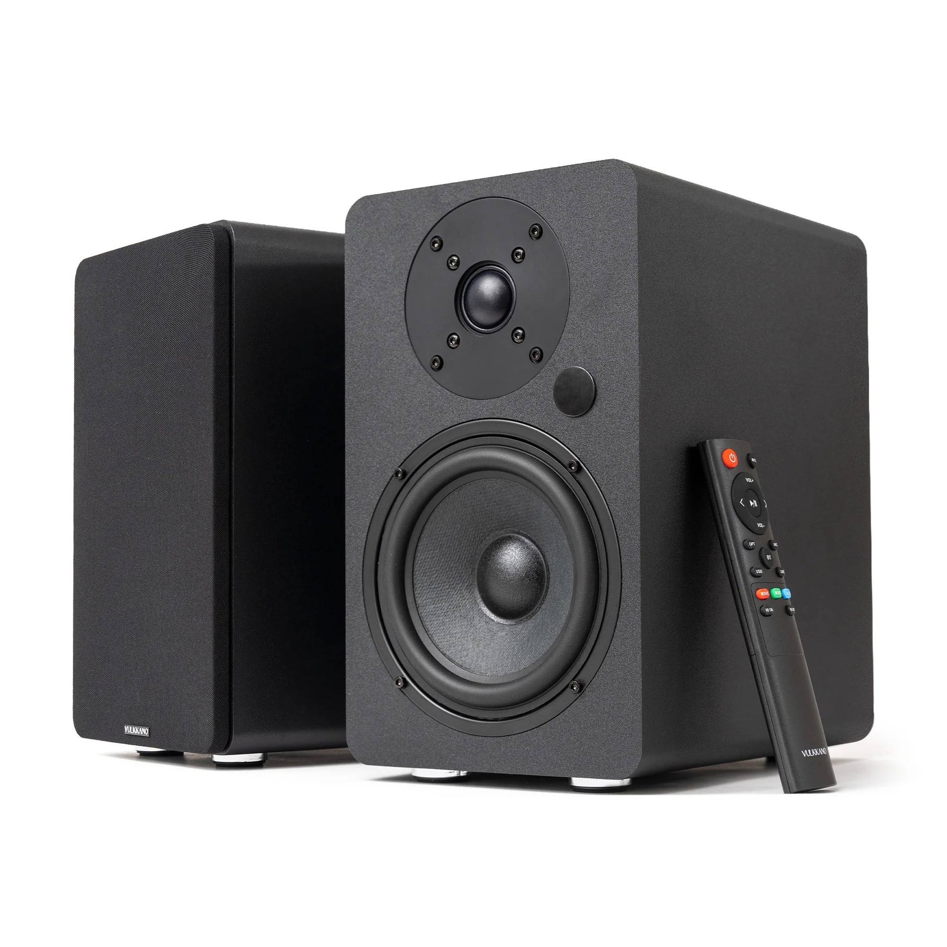 Colunas Hi-Fi Vulkkano A5 ARC MKII Studio 2.0 Bluetooth HDMI ARC 100W RMS Pretas