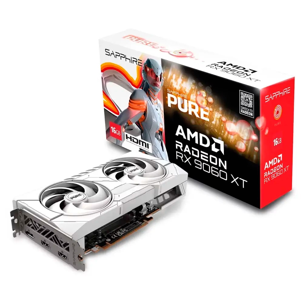Placa Gráfica Sapphire AMD Radeon RX 9060 XT "RDNA 4" Pure 16GB GDDR6