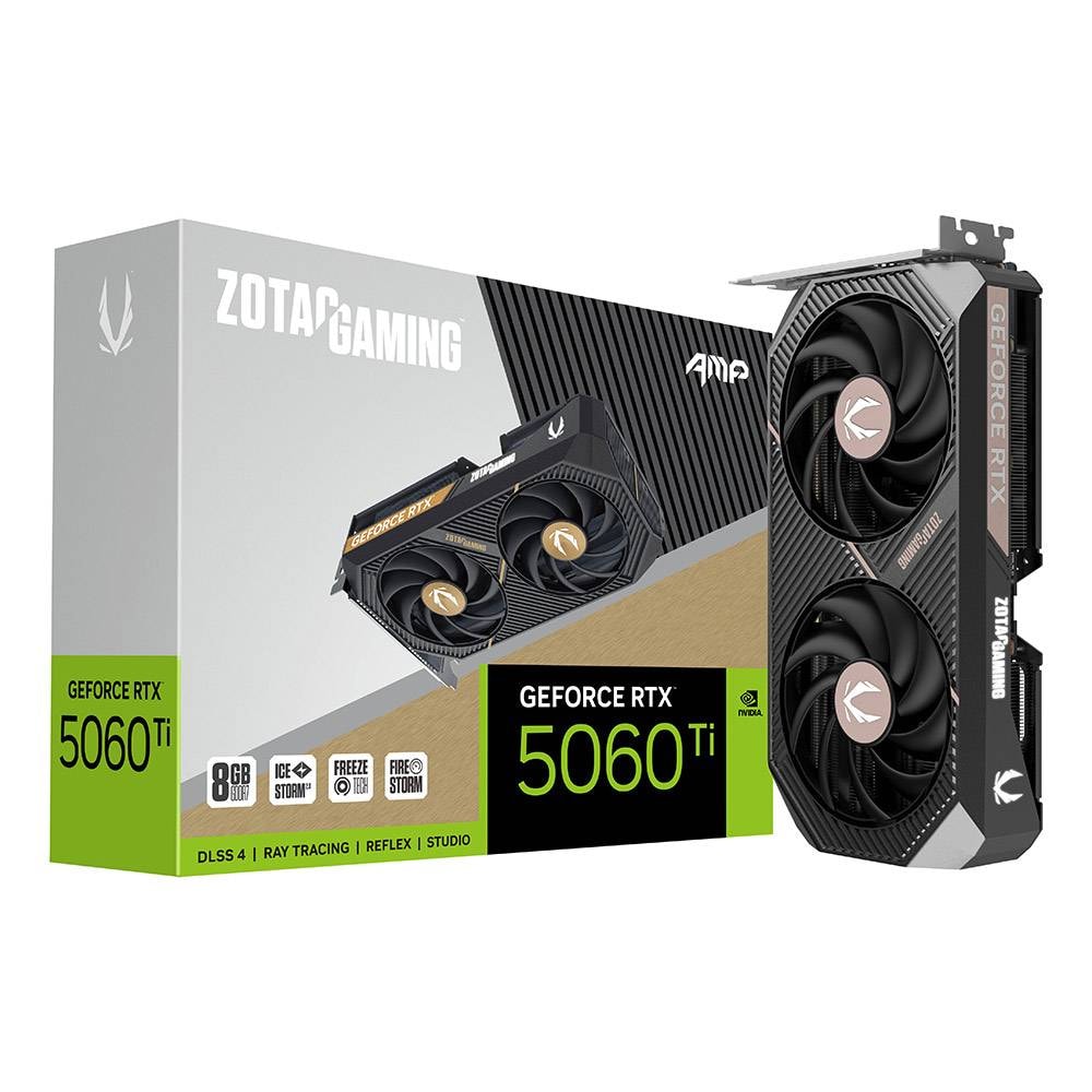 Placa Gráfica Zotac Gaming GeForce RTX 5060 Ti "Blackwell" AMP 8GB GDDR7 DLSS4