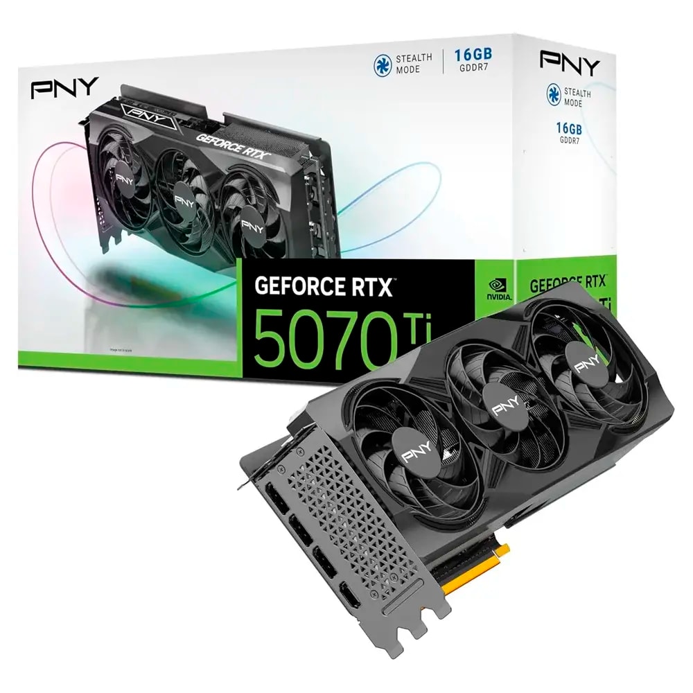 Placa Gráfica PNY NVIDIA GeForce RTX 5070 Ti "Blackwell" Triple Fan 16G GDDR7 DLSS4