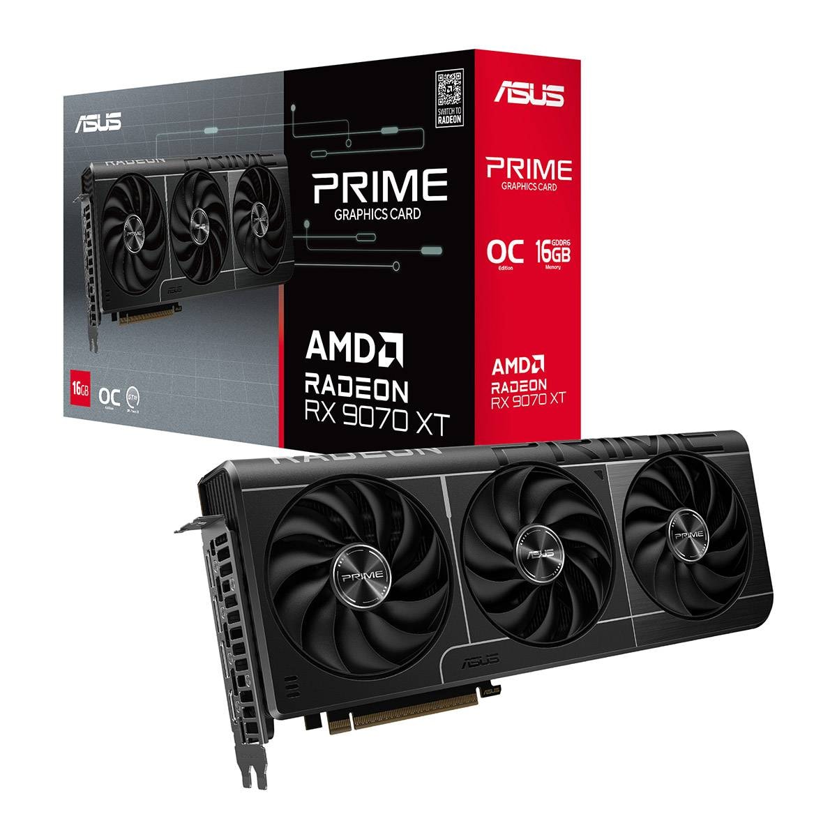 Placa Gráfica Asus AMD Radeon RX 9070 XT "RDNA 4" Prime OC 16GB GDDR6