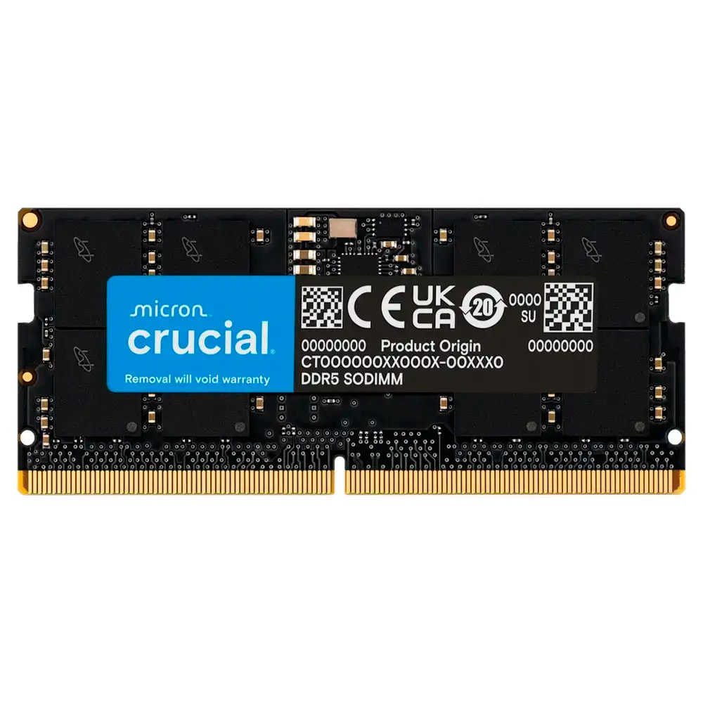 Memória RAM SO-DIMM Crucial Classic 24GB (1x24GB) DDR5-5600MHz CL46 (46-45-45) 1.10V Preta