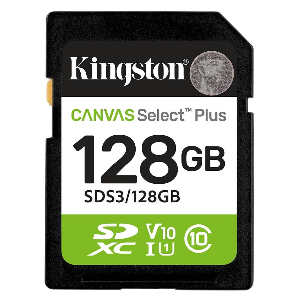 Cartão de Memória SDXC Kingston Canvas Select Plus Gen3 128GB (150MB/s) UHS-I, U1, V10