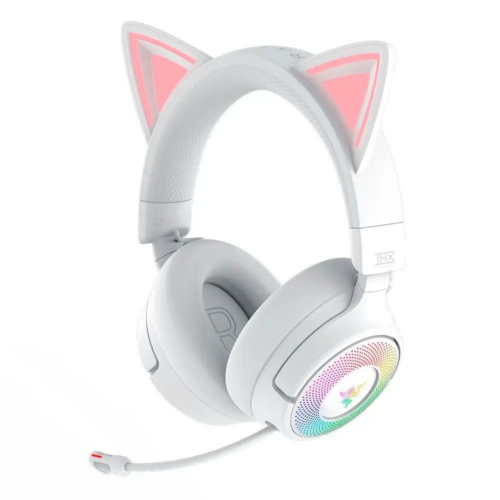 Headset Razer Kraken Kitty V3 Pro Wireless/Bluetooth Branco
