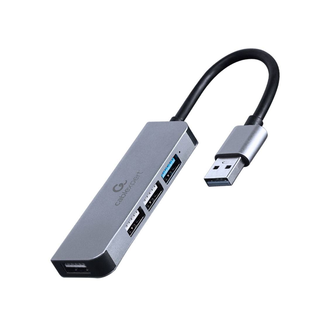 Hub USB Gembird 4-port (1 x USB 3.1 + 3 x USB 2.0) Prateado