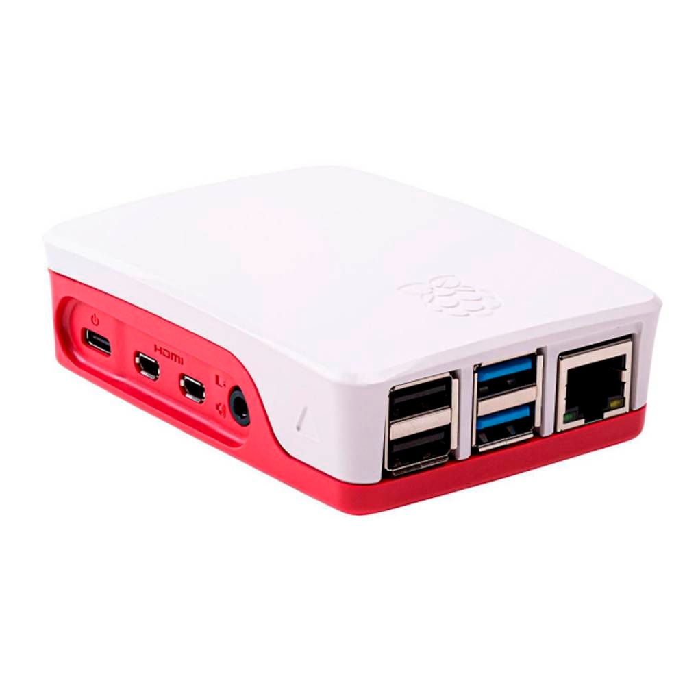 Caixa Vermelha/Branca Raspberry Pi 4