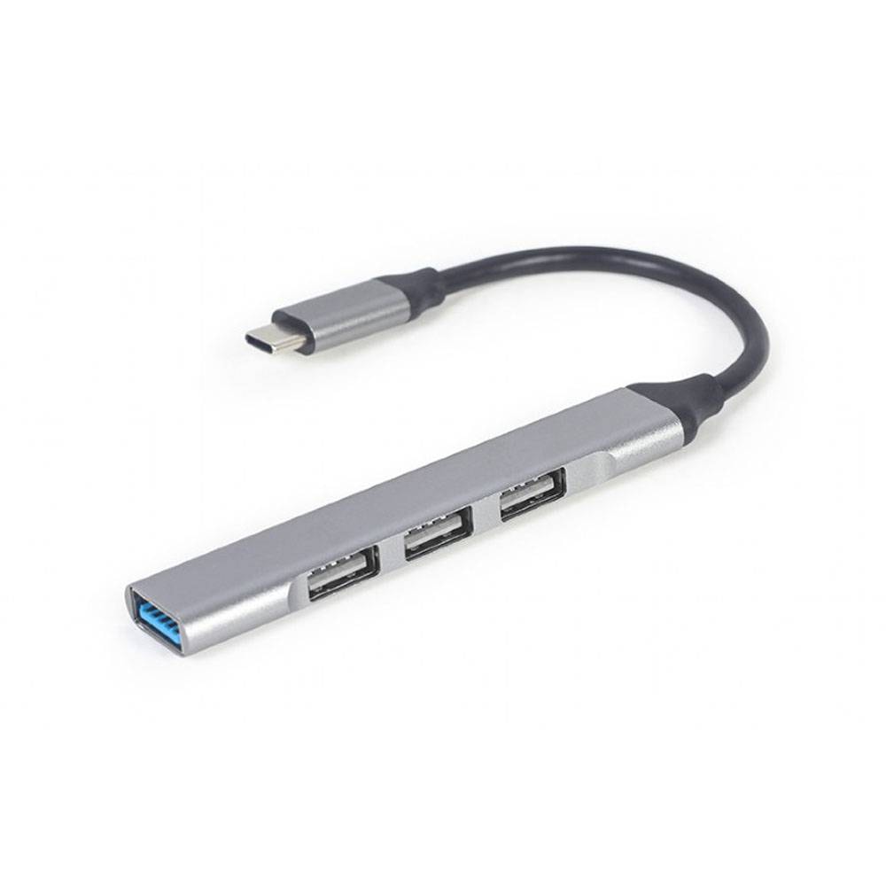 Hub USB-C Gembird UHB-CM-U3P1U2P3-03 3 Portas USB 2.0 + 1 Porta USB 3.1 Cinza