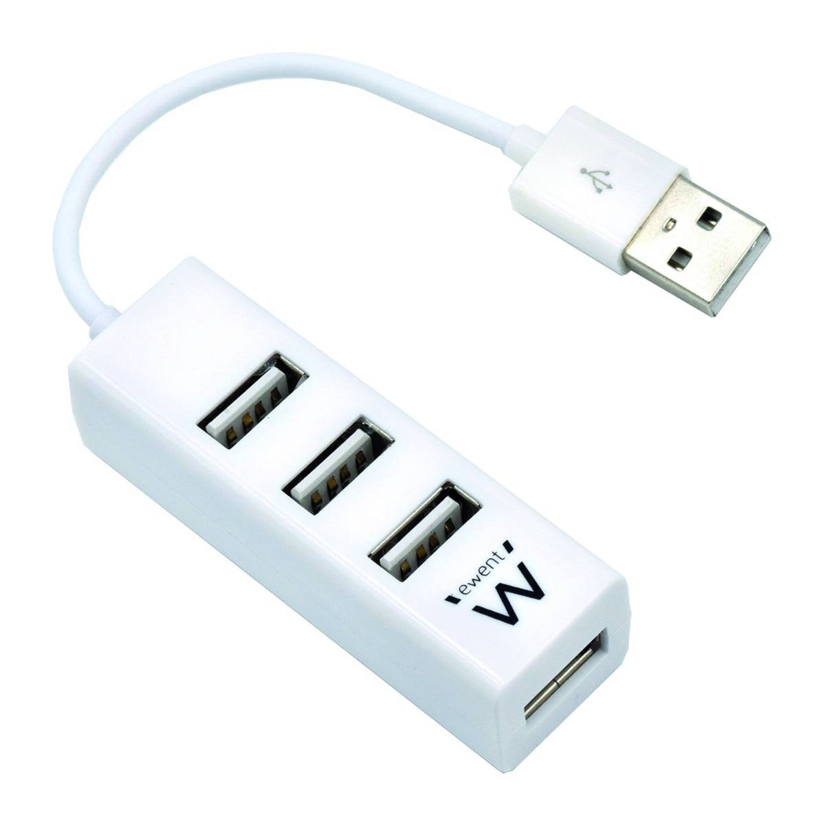 Hub USB Ewent EW1122 4 Portas USB 2.0 Branco