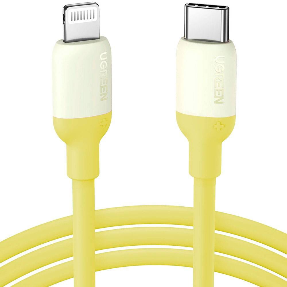 Cabo UGREEN US387 USB-C para Lightning (MFI Certified) Silicone 1m Amarelo